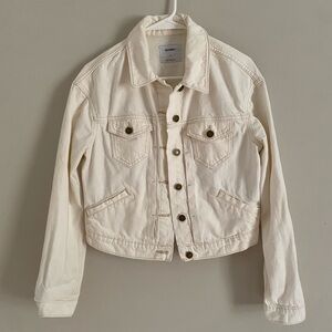 Old Navy Women's Off-White Jean Jacket